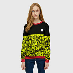 Свитшот женский BTS pattern kpop, цвет: 3D-красный — фото 2