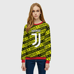 Свитшот женский Juventus pattern fc, цвет: 3D-красный — фото 2