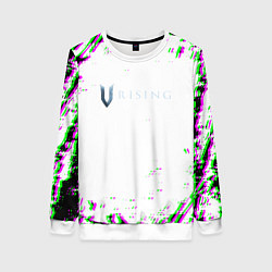 Свитшот женский Vrising глитч краски, цвет: 3D-белый