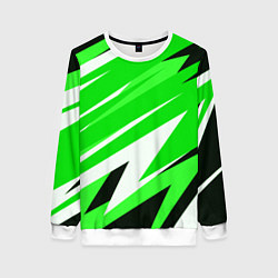 Женский свитшот Geometry stripes green