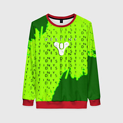 Свитшот женский Destiny кислотные надписи, цвет: 3D-красный