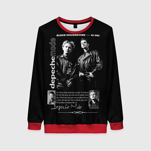 Женский свитшот Depeche Mode Black Celebration 1986 / 3D-Красный – фото 1