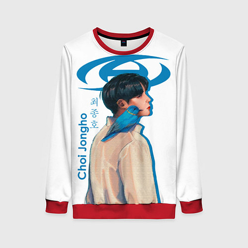 Женский свитшот Ateez Choi Jongho / 3D-Красный – фото 1