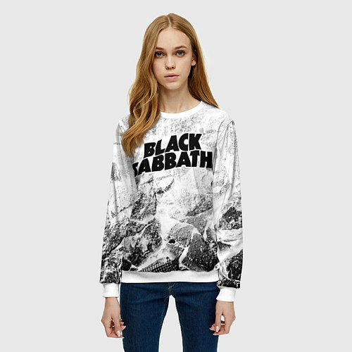 Женский свитшот Black Sabbath white graphite / 3D-Белый – фото 3