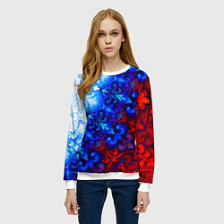 Свитшот женский Душа моя Россия 2, цвет: 3D-белый — фото 2