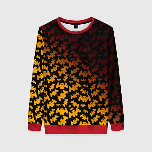 Женский свитшот Marshmello текстура / 3D-Красный – фото 1