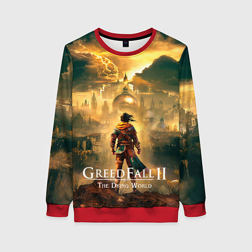 Женский свитшот Герой Greedfall 2 the dying world / 3D-Красный – фото 1