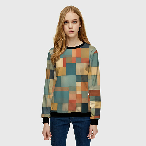 Женский свитшот Inspired by Paul Klee / 3D-Черный – фото 3