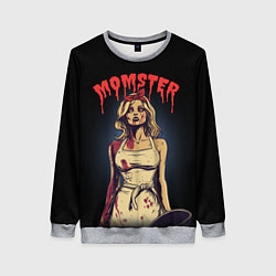 Свитшот женский Momster - vampire - на хэллоуин, цвет: 3D-меланж
