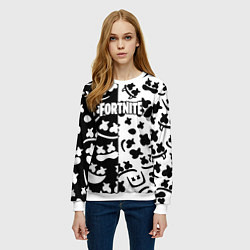 Свитшот женский Fortnite patten Marshmello, цвет: 3D-белый — фото 2