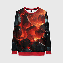 Женский свитшот Текстура черных камней