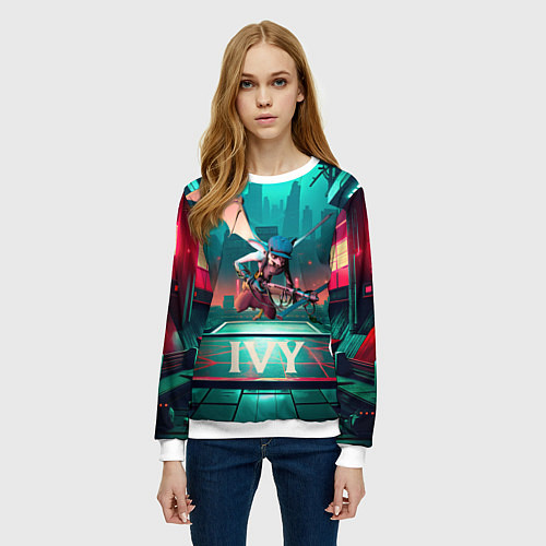 Женский свитшот Плющ Deadlock / 3D-Белый – фото 3