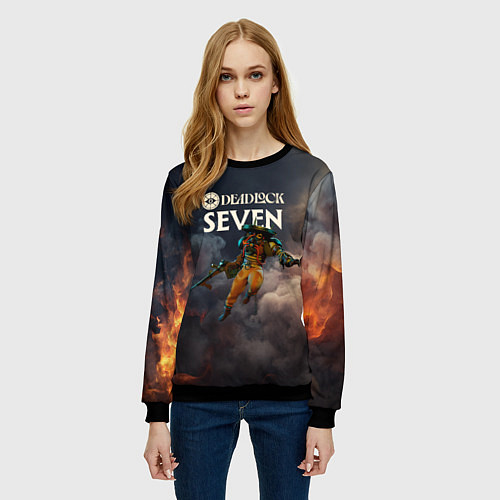Женский свитшот Deadlock Seven / 3D-Черный – фото 3