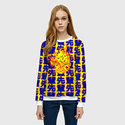 Свитшот женский Samurai logo patten japan, цвет: 3D-белый — фото 2