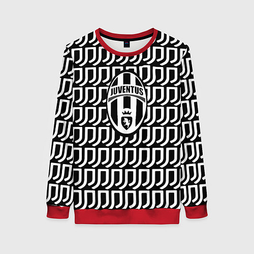 Женский свитшот Juventus fc pattern / 3D-Красный – фото 1