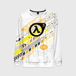 Свитшот женский Half life 3 механика, цвет: 3D-белый