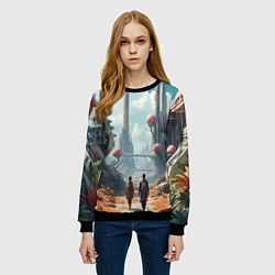 Свитшот женский Планета фантастика, цвет: 3D-черный — фото 2