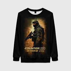 Свитшот женский Counter strike спецназовец, цвет: 3D-черный