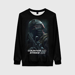 Свитшот женский CS counter terrorist, цвет: 3D-черный