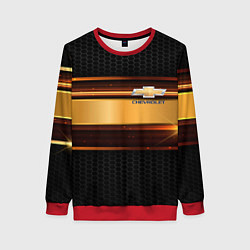 Свитшот женский Chevrolet auto abstract, цвет: 3D-красный