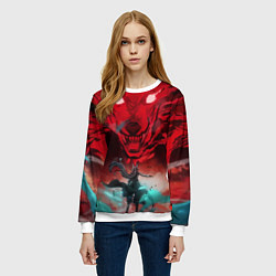 Свитшот женский Honkai Star Rail Feixiao, цвет: 3D-белый — фото 2