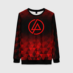 Свитшот женский Linkin Park red poly, цвет: 3D-черный