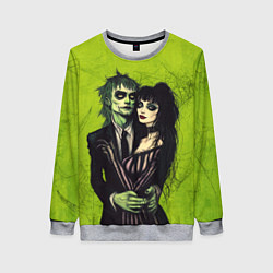 Свитшот женский Битлджус и Лидия, цвет: 3D-меланж