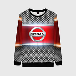 Свитшот женский Nissan авто текстура, цвет: 3D-черный
