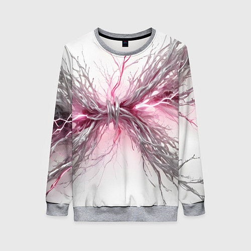 Женский свитшот Электрическое сплетение / 3D-Меланж – фото 1