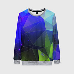 Женский свитшот Неоновые треугольники геометрия
