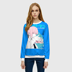 Свитшот женский Макима персонаж Человек-бензопила, цвет: 3D-белый — фото 2