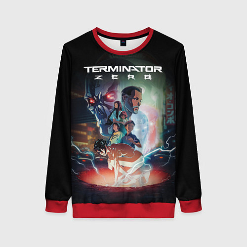 Женский свитшот Терминатор зеро персонажи / 3D-Красный – фото 1