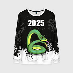 Свитшот женский Змея - 2025, цвет: 3D-белый