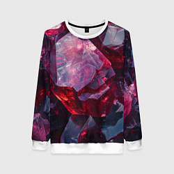 Свитшот женский Драгоценный минерал, цвет: 3D-белый