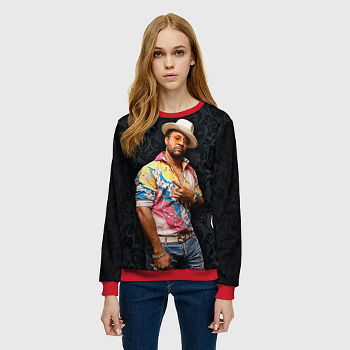 Женский свитшот Shaggy - bombastic / 3D-Красный – фото 3