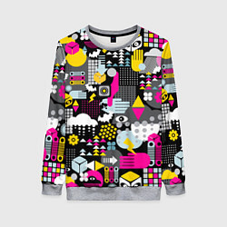 Женский свитшот Цветной абстрактный паттерн