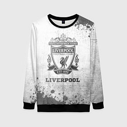 Свитшот женский Liverpool - white gradient, цвет: 3D-черный