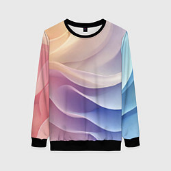 Женский свитшот Текстура с градиентом волны