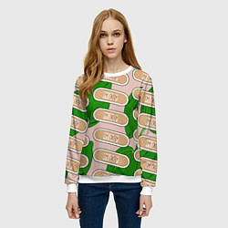 Свитшот женский Я в порядке пластырь, цвет: 3D-белый — фото 2