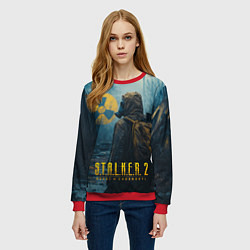 Свитшот женский Stalker 2 зараженная зона, цвет: 3D-красный — фото 2
