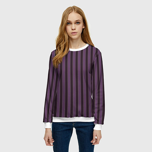 Женский свитшот Узор как у Джинкс из Аркейн / 3D-Белый – фото 3