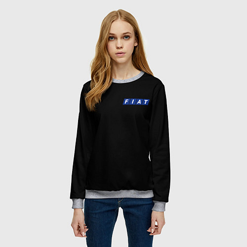 Женский свитшот FIAT logo auto / 3D-Меланж – фото 3