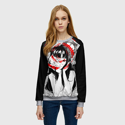 Женский свитшот Uzumaki / 3D-Меланж – фото 3