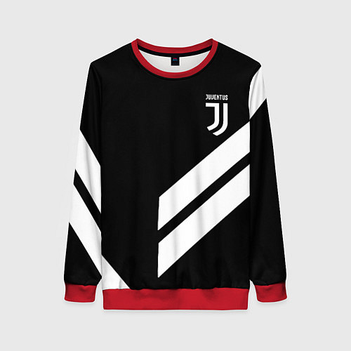 Женский свитшот Juventus line white / 3D-Красный – фото 1