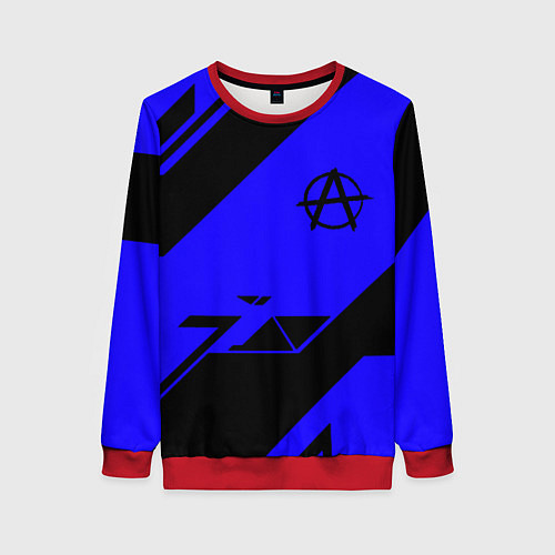 Женский свитшот Анархия геометрия / 3D-Красный – фото 1