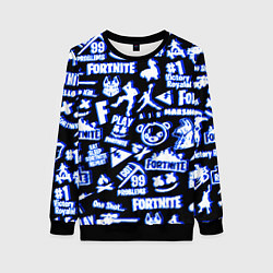 Женский свитшот Fortnite neon game steel