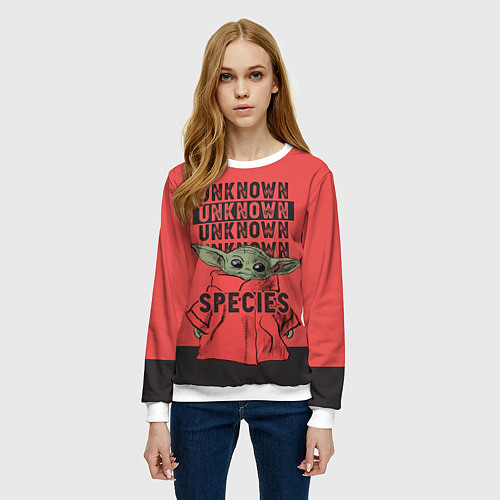 Женский свитшот Грогу / 3D-Белый – фото 3