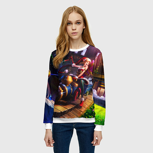 Женский свитшот Elf Jinx / 3D-Белый – фото 3