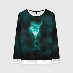 Свитшот женский  Patronus deer, цвет: 3D-белый
