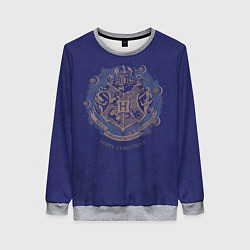 Свитшот женский Happy Christmas - Hogwarts, цвет: 3D-меланж